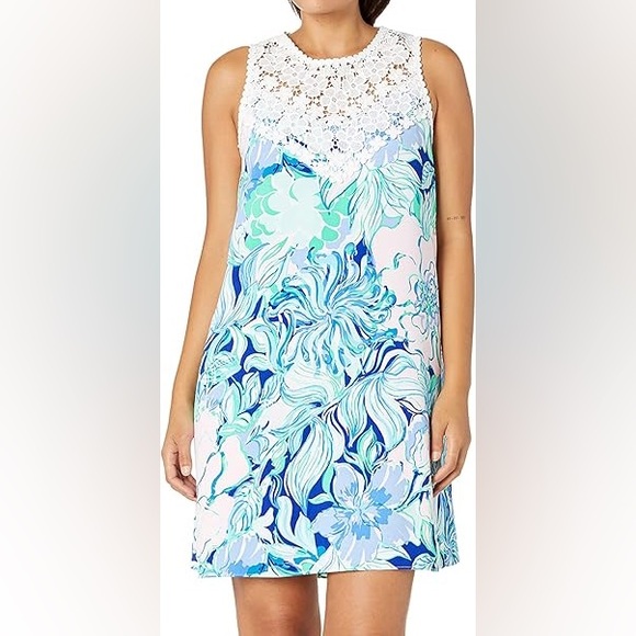 Lilly Pulitzer Nala Soft Shift Sheath Floral Midi Summer Dress Size 0 LIKE NEW - Picture 2 of 14